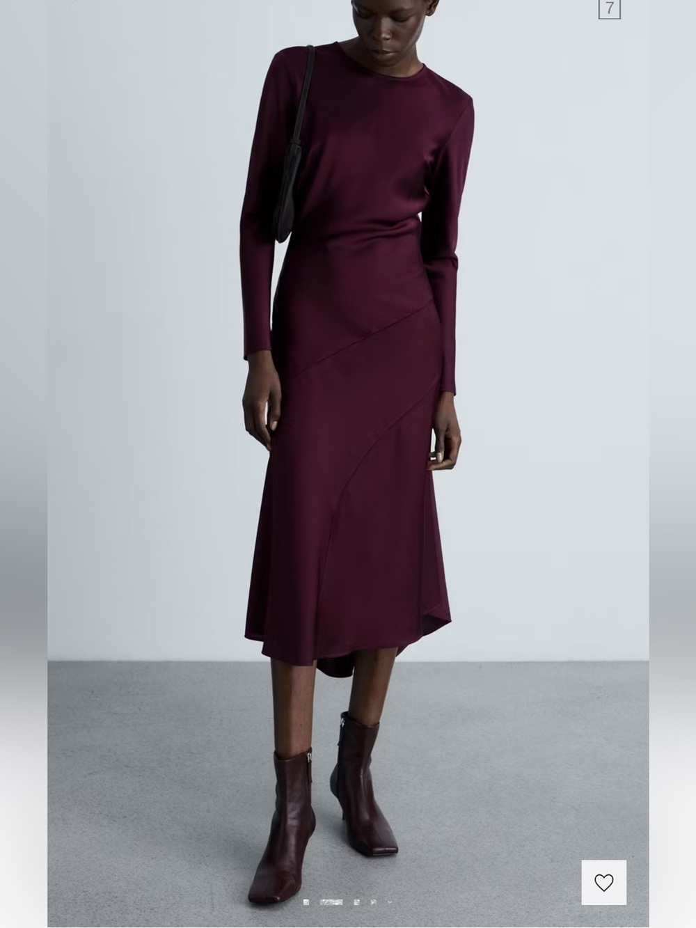 Mango wine asymmetric midi skirt